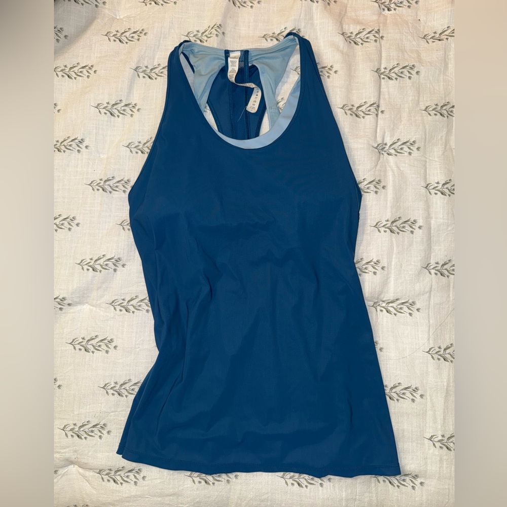 Lululemon blue Tank with built in sports bra